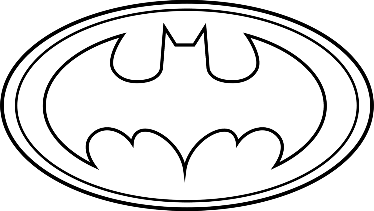 Batman logo outline clipart