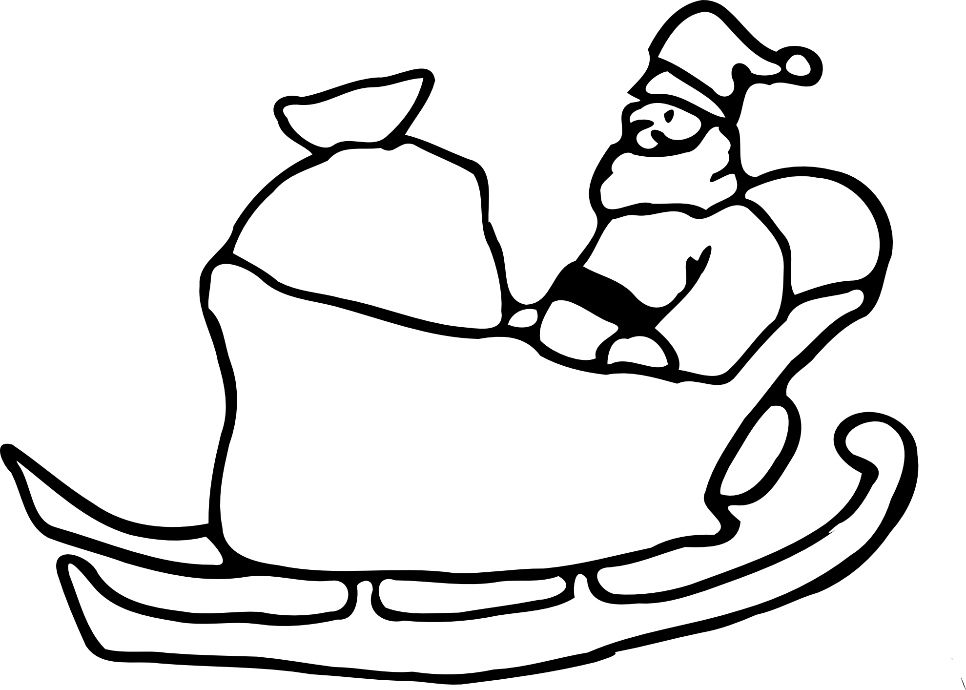 Fen Santa in his Sleigh Xmas Christmas Coloring Book Colouring ...