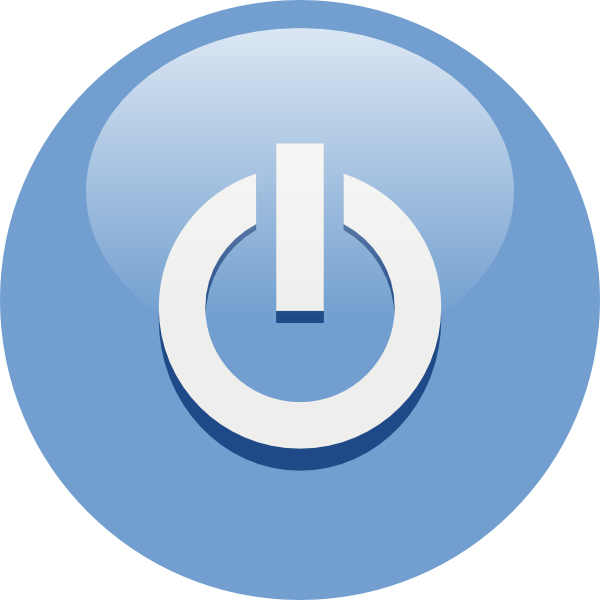 Blue Power Button SVG Downloads - Buttons - Download vector clip ...