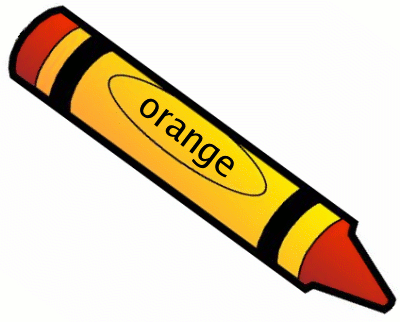 Orange crayon clipart