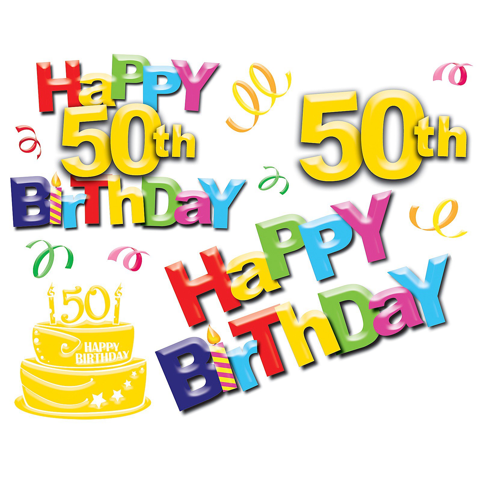 Happy 50th birthday clip art free