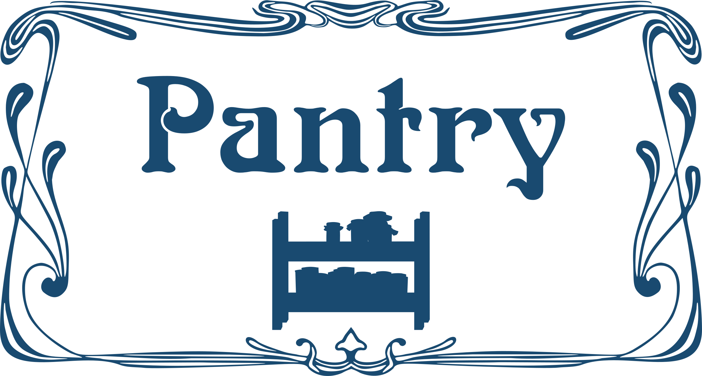 Clipart - Pantry door sign