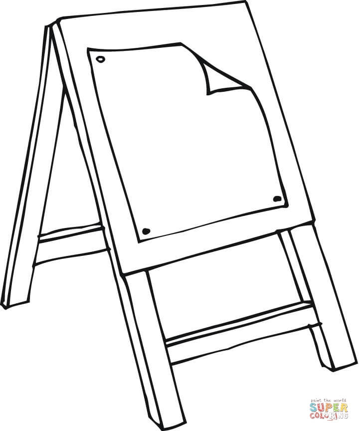 An Art Class Easel coloring page | Free Printable Coloring Pages
