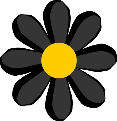 Black Flower clip art Vector clip art - Free vector for free download