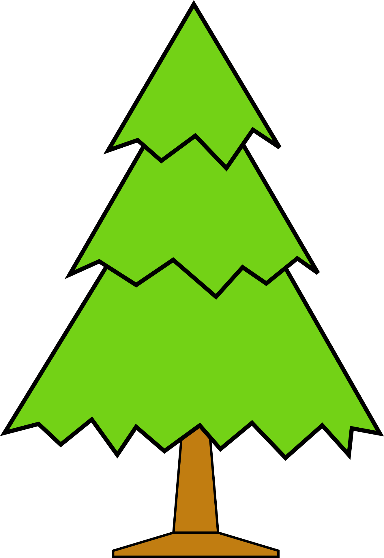 Plain Christmas Tree Cartoon