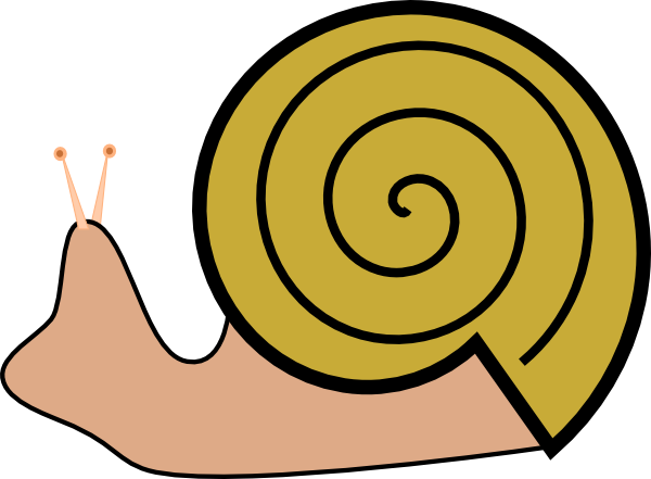 Clipart of a snail in a shell house - ClipartFox