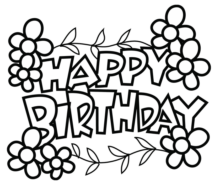 printable coloring pages happy birthday 1000 images about happy ...