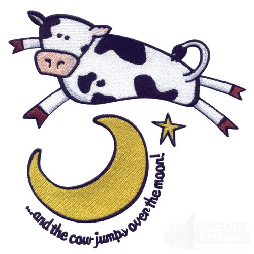 Cow Over Moon Clipart