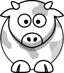 Cow Outline Clip Art - vector clip art online ...