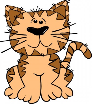 Cartoon Cat Sitting clip art Free vector in Open office drawing ...