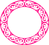 Pink Circle Monogram Damask - vector clip art online, royalty free ...
