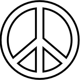 Peace Sign Black White Art Peace Peace Symbol Sign SVG ...