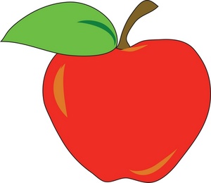 apple clip art clip art of a red apple with a green leaf SMU ...