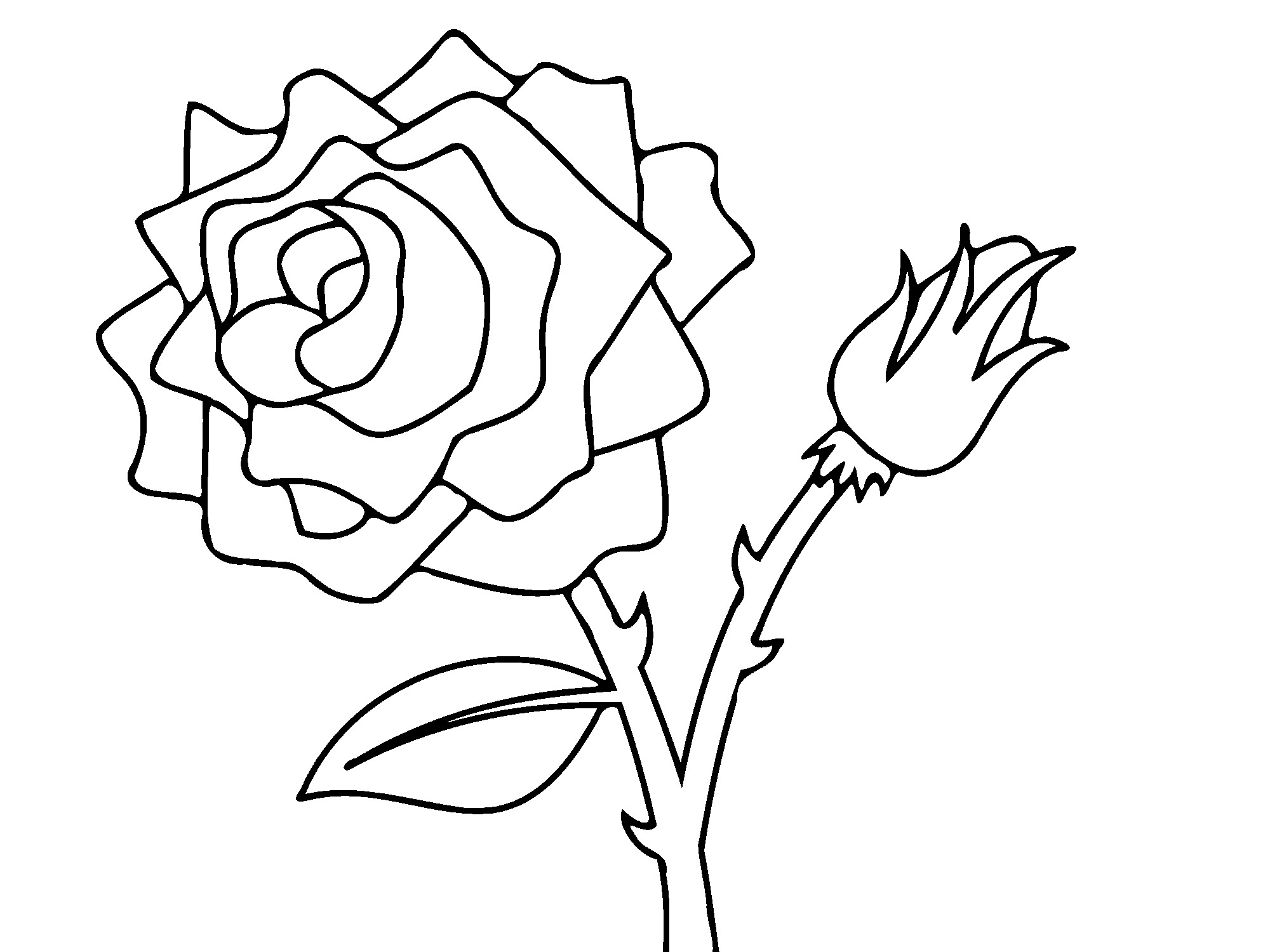 Coloring Pages Draw A Rose Coloring Pages For Kids - Coloring Page ...