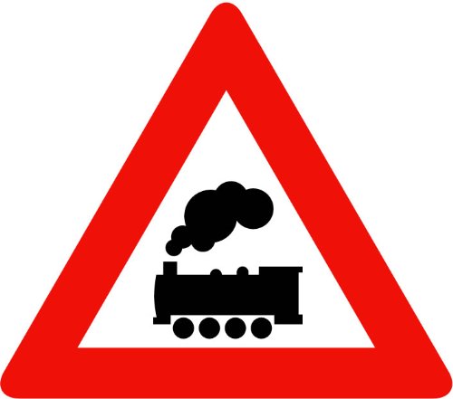 Street &amp; Traffic Sign Wall Decals - Train Ahead Symbol Sign ...