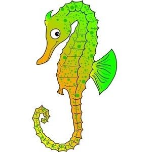 Cartoon seahorse clipart