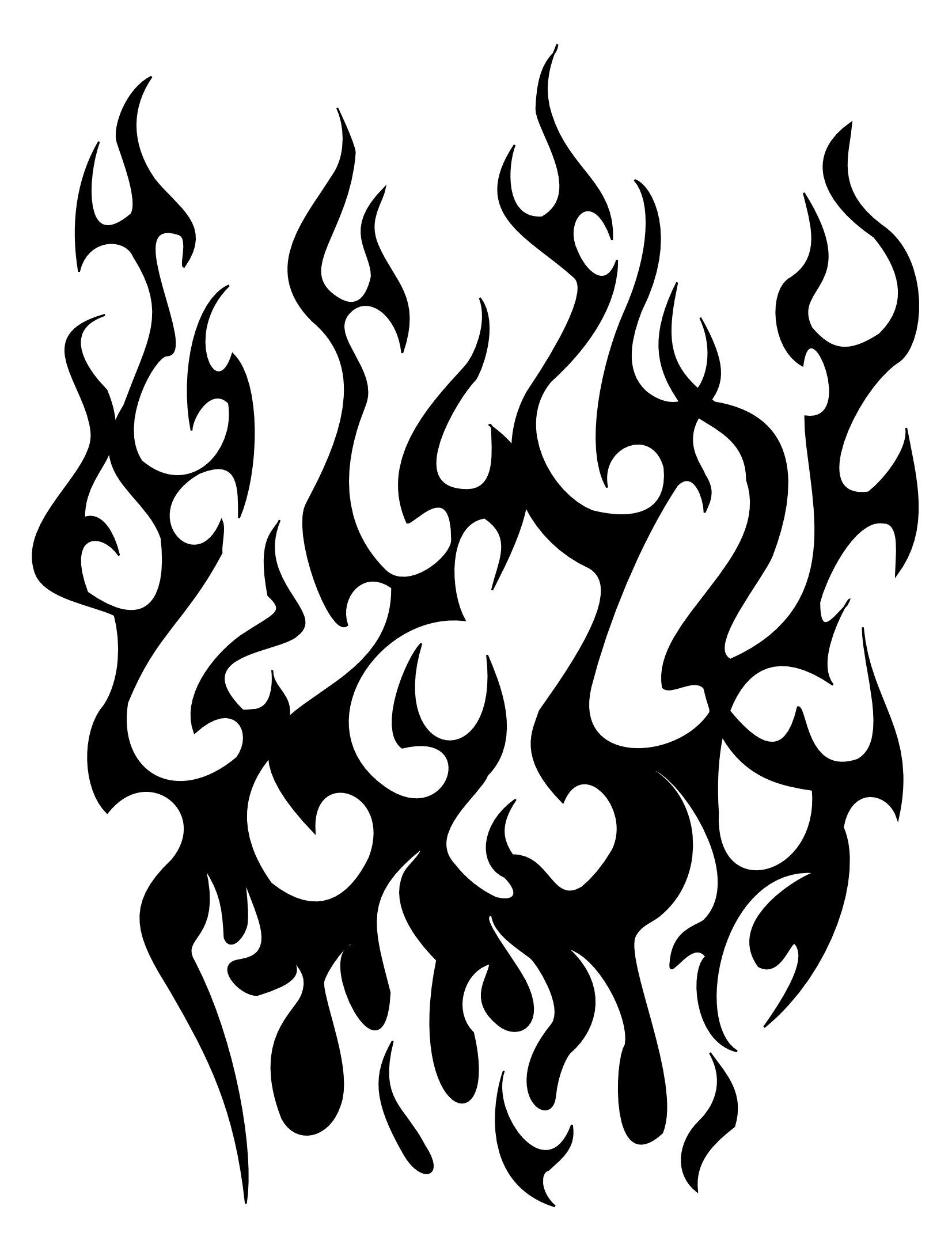 Best Photos of Tribal Flame Drawings - Fire Flames Coloring Pages ...