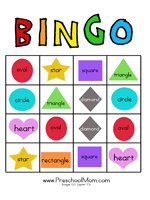 Free Preschool Bingo Games -
