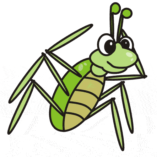 Cute Cricket Insect Clipart