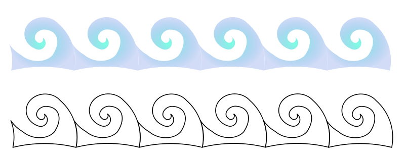 Clipart waves outline