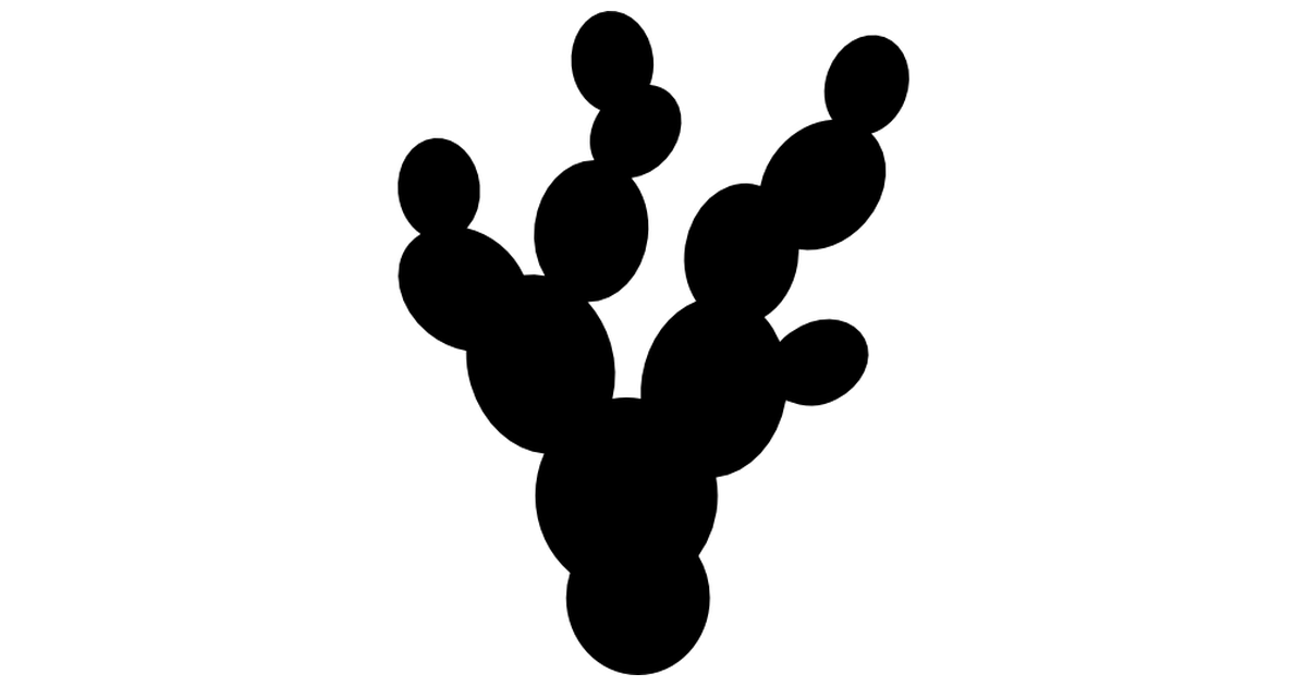 Nopal mexican plant silhouette - Free nature icons