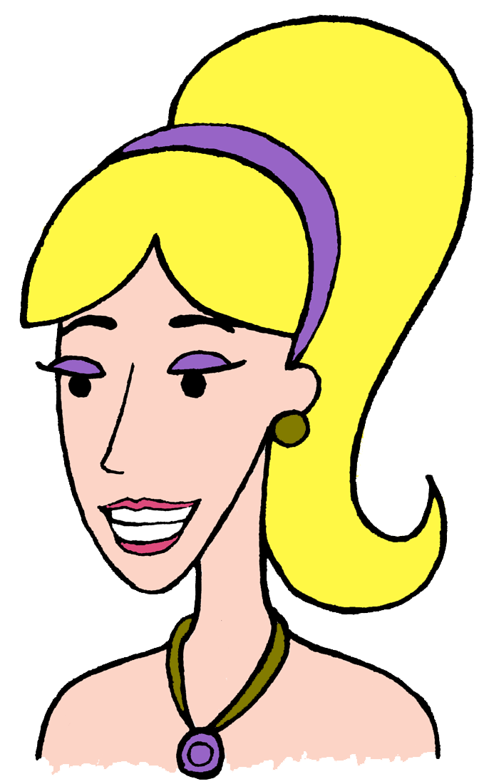 Cartoon Girl With Blonde Hair