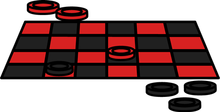 Checkers game border clipart