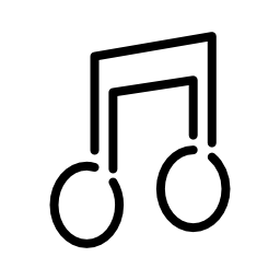 Double musical note outline vector icon | Free Music icons