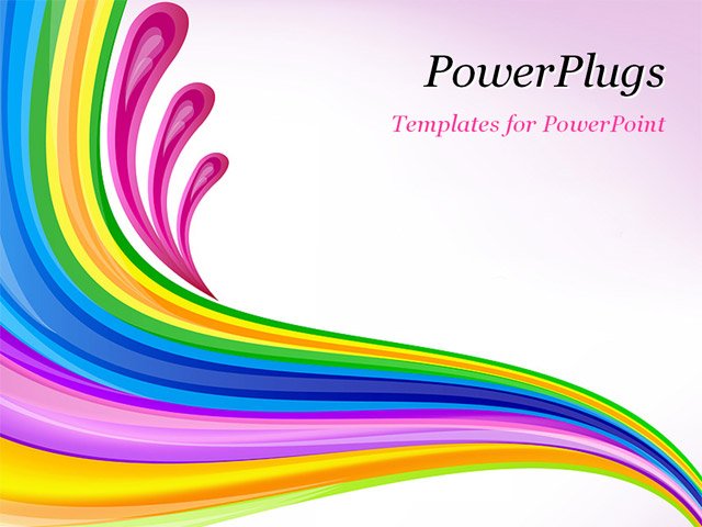 Floral art design decor blue background vector PowerPoint Template ...