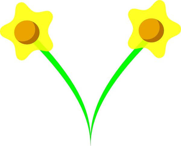 Simple Five Pettle Daffodil clip art Free Vector / 4Vector