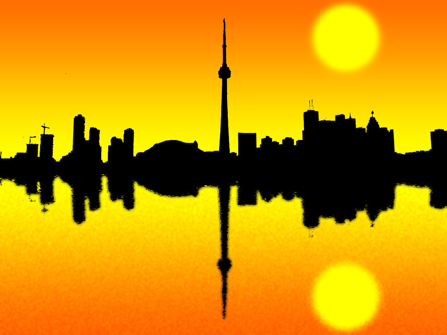 Toronto Skyline Silhouette by ranjanunited