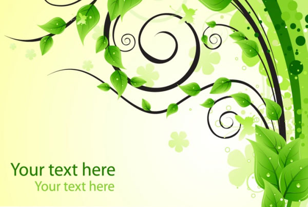 Green Floral Background Vector Free | Download Free Vector Graphic ...