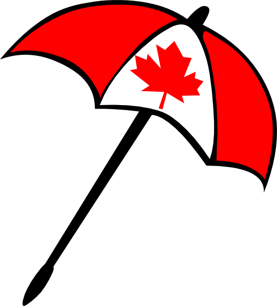 Canada Flag Umbrella Clip Art - vector clip art ...