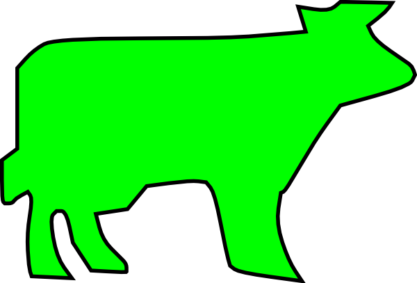 Farm Animal Outline Clip Art - vector clip art online ...