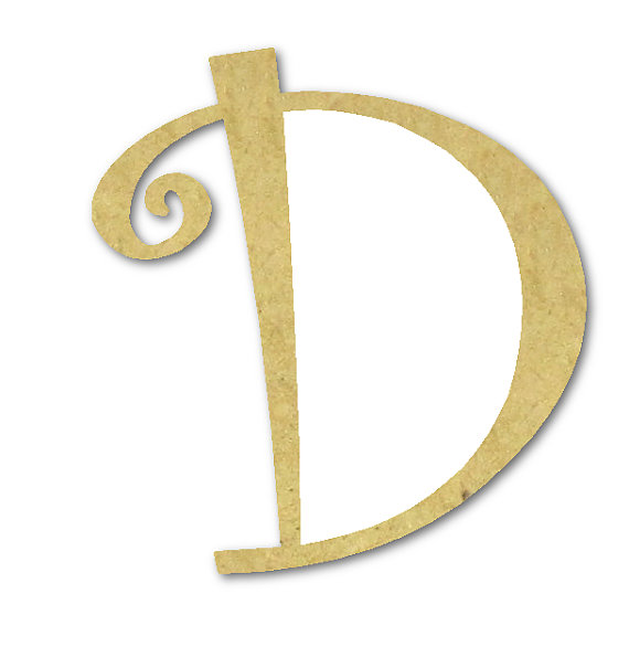 Nursery Wall Letter D Unfinished Unpainted Decorative by Buildeez