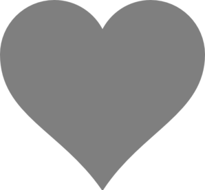 Gray Heart clip art - vector clip art online, royalty free ...