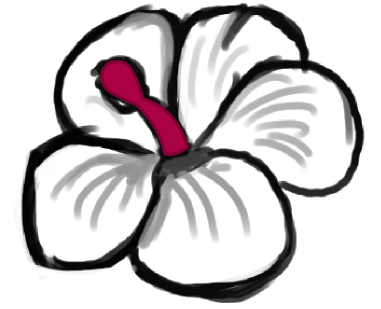 Illustrate A Reddish Pink Hibiscus Flower Using Inkscape | KalaaLog