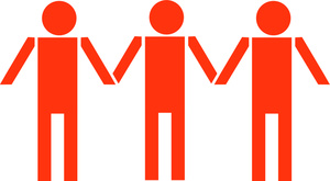 People Clipart Image - Male Gender Symbols - Three People Standing ...