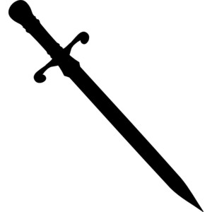 Sword Silhouette clip art - Polyvore