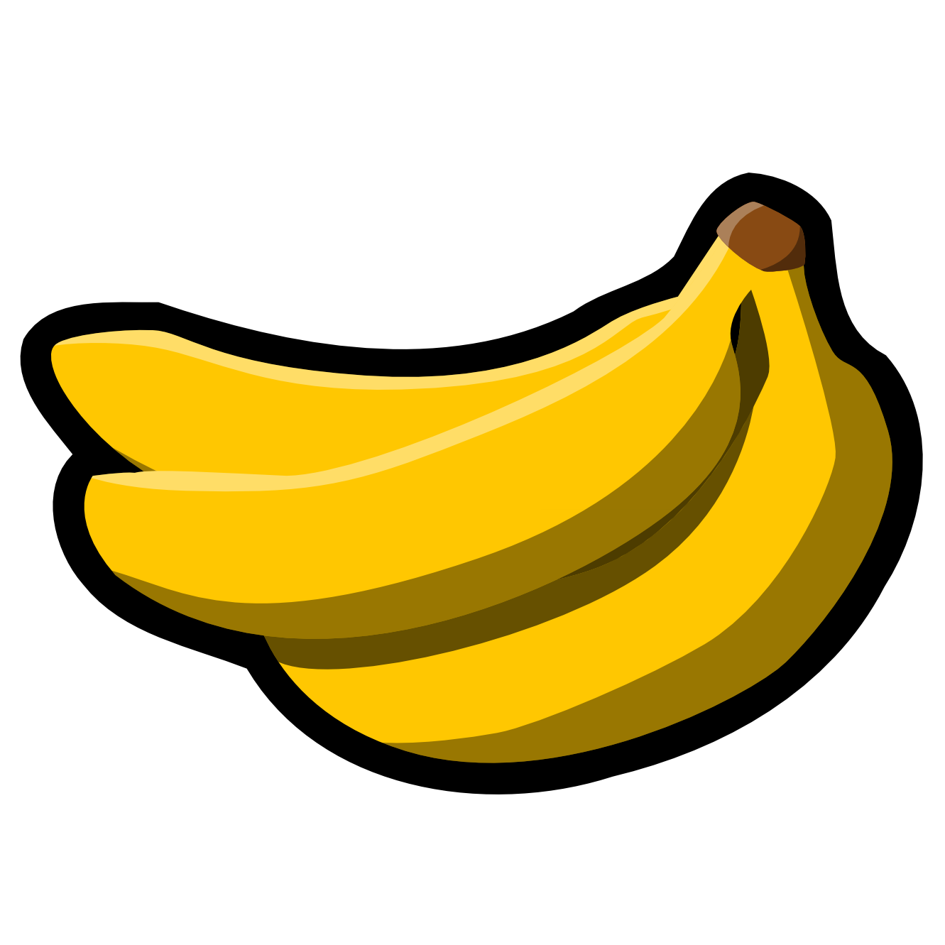 Banana clip art black and - Free Clipart Images