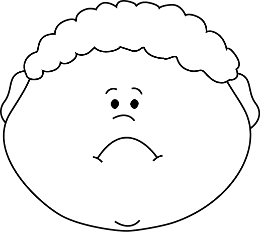 Sad Face Clipart Black And White - Free Clipart Images