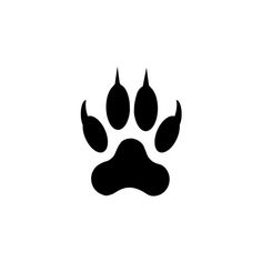 Animals For > Lion Footprint Vector