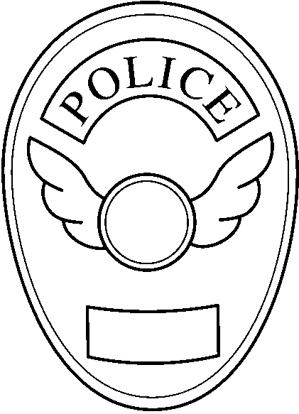 police shield Colouring Pages
