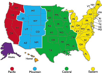 Us Map Time Zones Printable - www.proteckmachinery.com