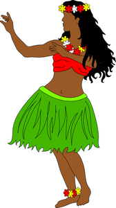 Hula Dancing Clipart Image - Clip Art Illustration Of A Beautiful ...