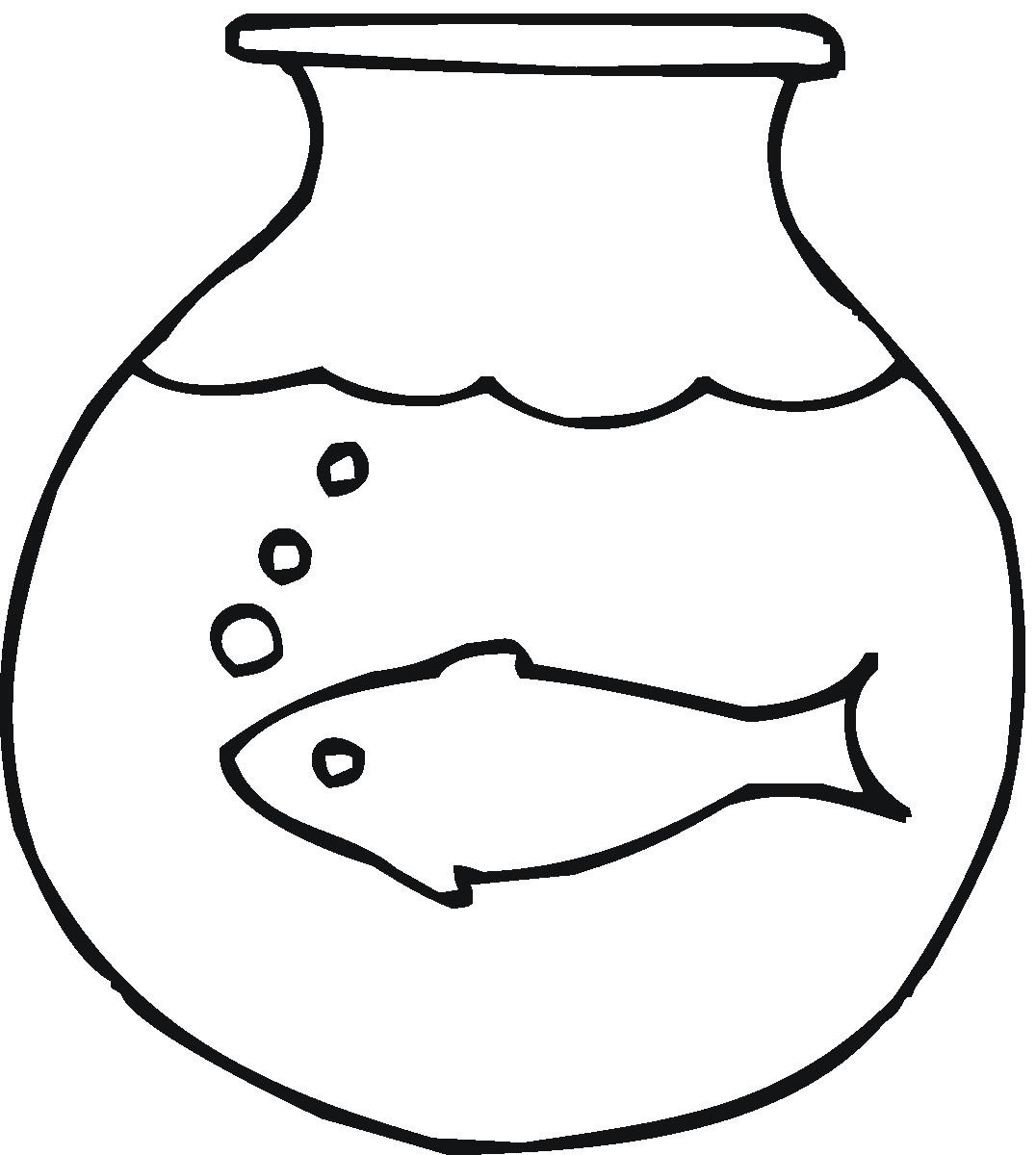 Fish Bowl Clipart Black And White - Free Clipart ...