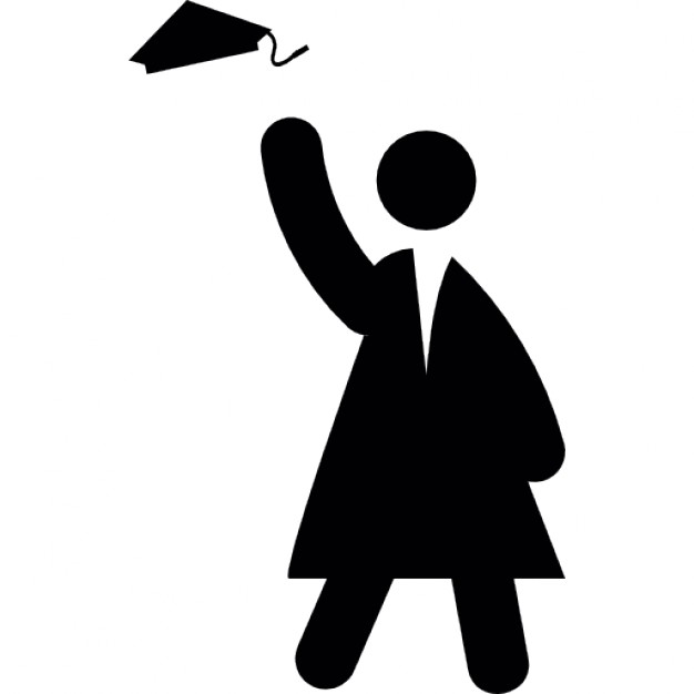 Graduate throwing his graduation hat Icons | Free Download