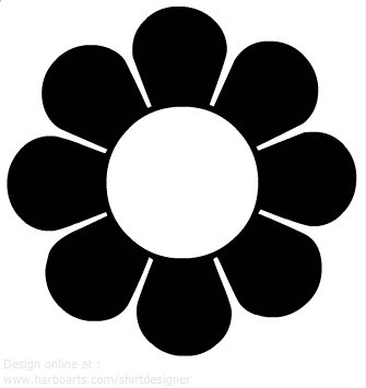 Download : 60s inspired flower - vector graphic