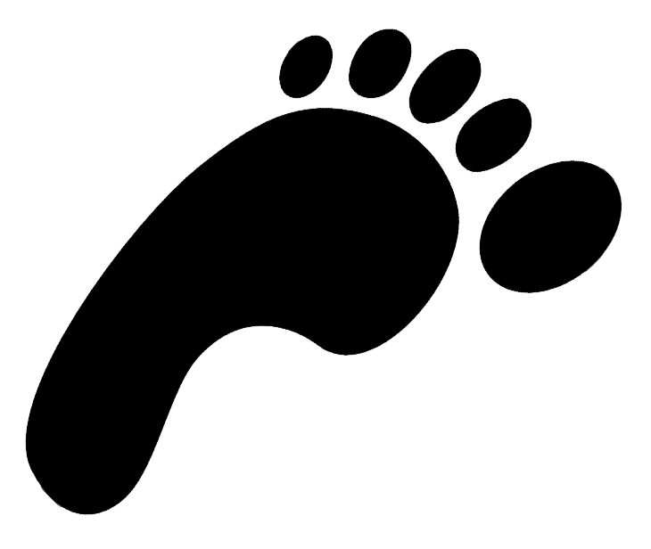Human footprint clipart
