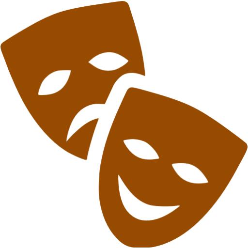 Brown theatre masks icon - Free brown mask icons